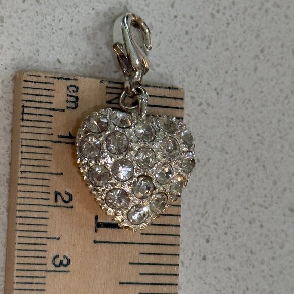 Rhinestone Heart Charm - Picture 3 of 6